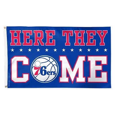 WinCraft Philadelphia 76ers 3' x 5' Single-Sided Deluxe Team Slogan Flag