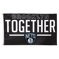 WinCraft Brooklyn Nets 3' x 5' Single-Sided Deluxe Team Slogan Flag