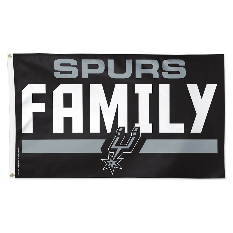 WinCraft San Antonio Spurs 3' x 5' Single-Sided Deluxe Team Slogan Flag