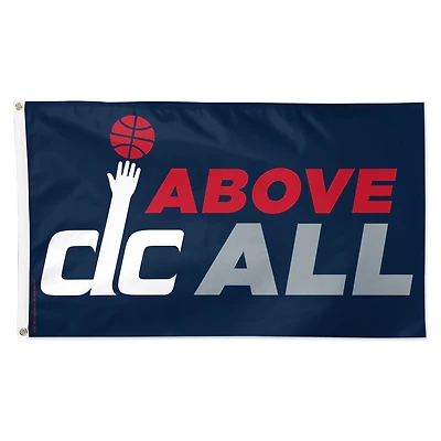 WinCraft Washington Wizards 3' x 5' Single-Sided Deluxe Team Slogan Flag