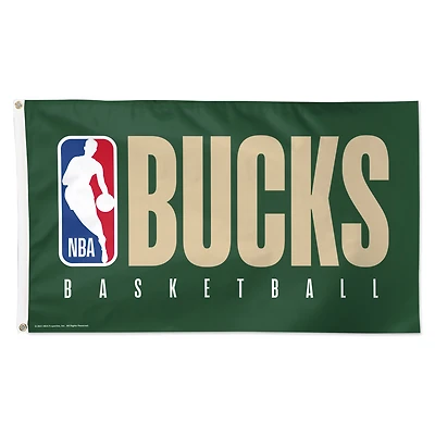 WinCraft Milwaukee Bucks 3' x 5' Single-Sided Inspired Board Deluxe Flag