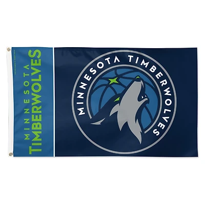 WinCraft Minnesota Timberwolves 3' x 5' Single-Sided Inspired Block Deluxe Flag