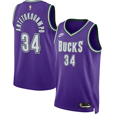Men's Nike Giannis Antetokounmpo Purple Milwaukee Bucks Swingman Jersey - Classic Edition