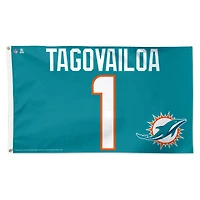 WinCraft Tua Tagovailoa Miami Dolphins 3' x 5' Single-Sided Deluxe Name & Number Flag