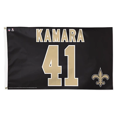 WinCraft Alvin Kamara New Orleans Saints 3' x 5' Single-Sided Deluxe Name & Number Flag