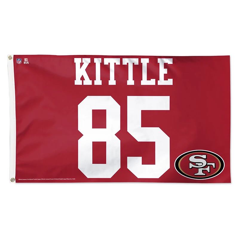 WinCraft George Kittle San Francisco 49ers 3' x 5' Single-Sided Deluxe Name & Number Flag