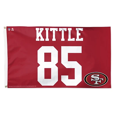 WinCraft George Kittle San Francisco 49ers 3' x 5' Single-Sided Deluxe Name & Number Flag