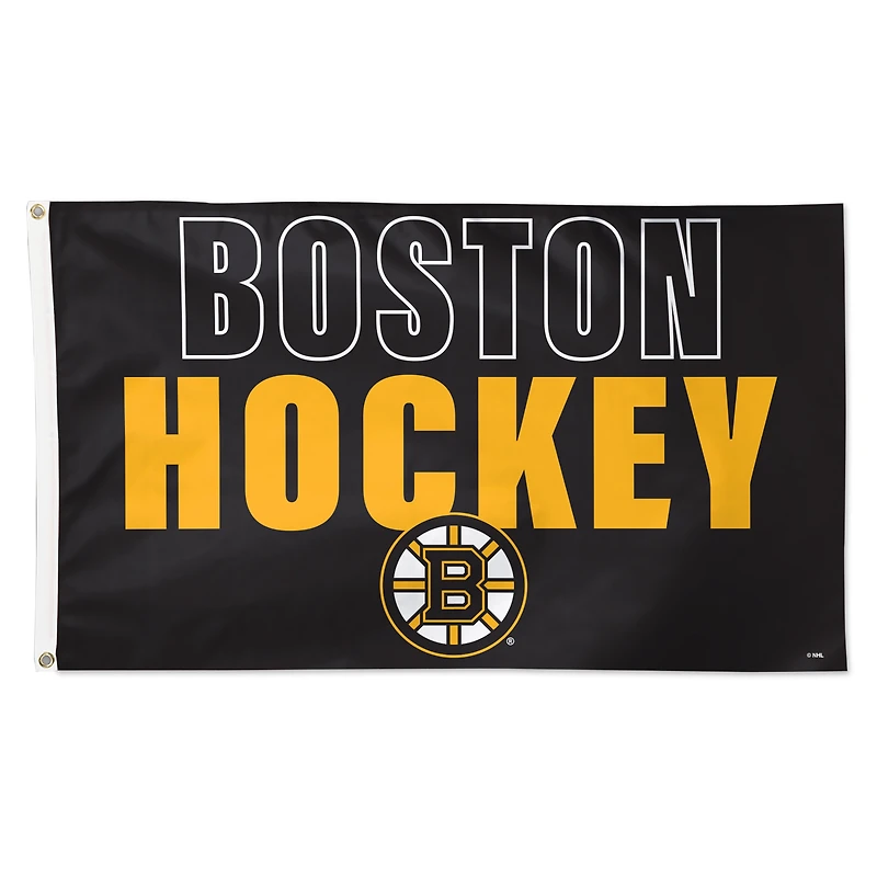 WinCraft Boston Bruins 3' x 5' Single-Sided Team Location Deluxe Flag