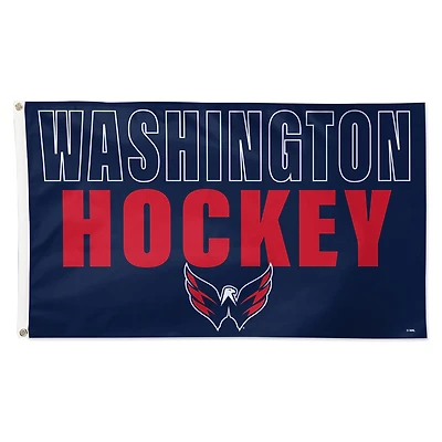 WinCraft Washington Capitals 3' x 5' Single-Sided Team Location Deluxe Flag