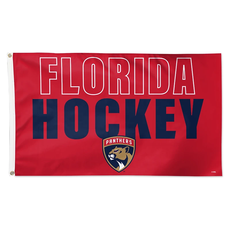 WinCraft Florida Panthers 3' x 5' Single-Sided Team Location Deluxe Flag