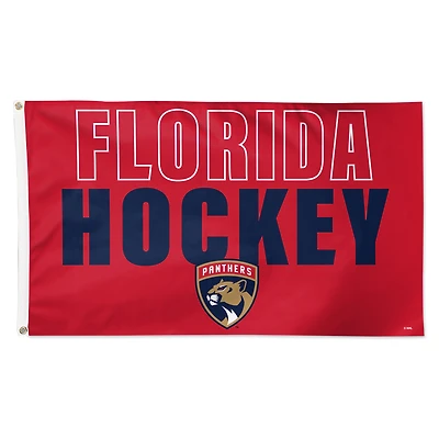 WinCraft Florida Panthers 3' x 5' Single-Sided Team Location Deluxe Flag