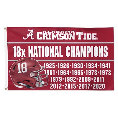 WinCraft Alabama Crimson Tide 3' x 5' Single-Sided Heritage Inspired Deluxe Milestone Flag