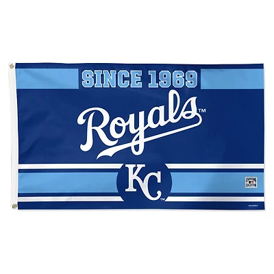 WinCraft Kansas City Royals 3' x 5' Single-Sided Franchise Establishment Deluxe Flag
