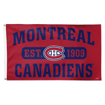 WinCraft Montreal Canadiens 3' x 5' Single-Sided Franchise Establishment Deluxe Flag