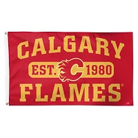 WinCraft Calgary Flames 3' x 5' Single-Sided Franchise Establishment Deluxe Flag