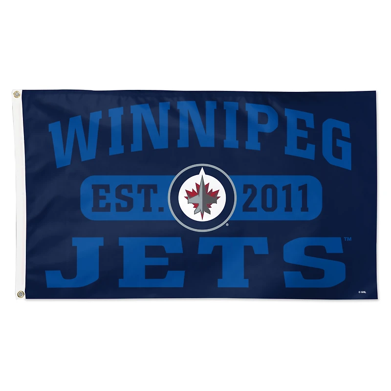 WinCraft Winnipeg Jets 3' x 5' Single-Sided Franchise Establishment Deluxe Flag
