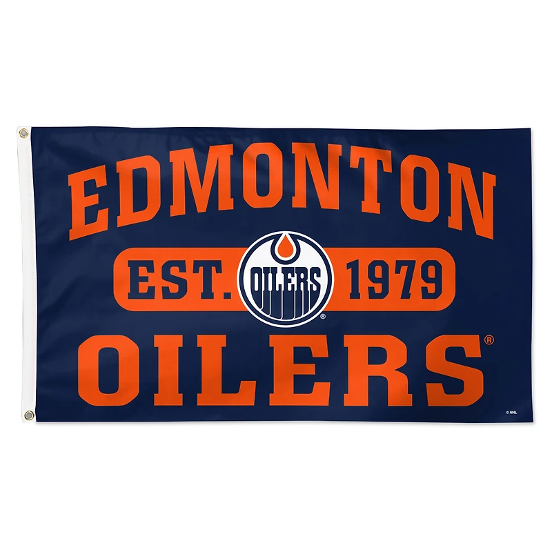 WinCraft Edmonton Oilers 3' x 5' Single-Sided Franchise Establishment Deluxe Flag