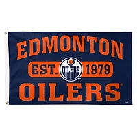 WinCraft Edmonton Oilers 3' x 5' Single-Sided Franchise Establishment Deluxe Flag