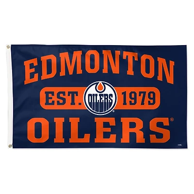 WinCraft Edmonton Oilers 3' x 5' Single-Sided Franchise Establishment Deluxe Flag