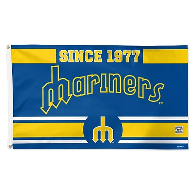 WinCraft Seattle Mariners 3' x 5' Single-Sided Franchise Establishment Deluxe Flag
