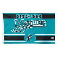 WinCraft Miami Marlins 3' x 5' Single-Sided Franchise Establishment Deluxe Flag