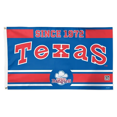 WinCraft Texas Rangers 3' x 5' Single-Sided Franchise Establishment Deluxe Flag
