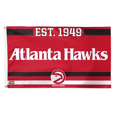 WinCraft Atlanta Hawks 3' x 5' Single-Sided Franchise Establishment Deluxe Flag