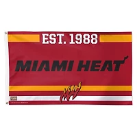 WinCraft Miami Heat 3' x 5' Single-Sided Franchise Establishment Deluxe Flag