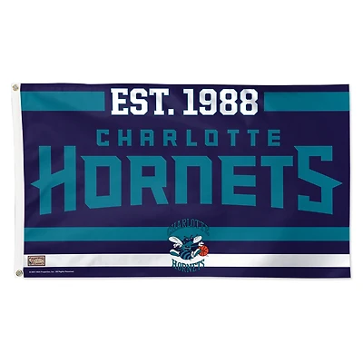 WinCraft Charlotte Hornets 3' x 5' Single-Sided Franchise Establishment Deluxe Flag