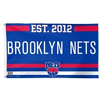 WinCraft Brooklyn Nets 3' x 5' Single-Sided Franchise Establishment Deluxe Flag