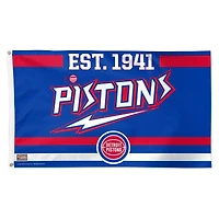 WinCraft Detroit Pistons 3' x 5' Single-Sided Franchise Establishment Deluxe Flag