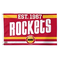 WinCraft Houston Rockets 3' x 5' Single-Sided Franchise Establishment Deluxe Flag