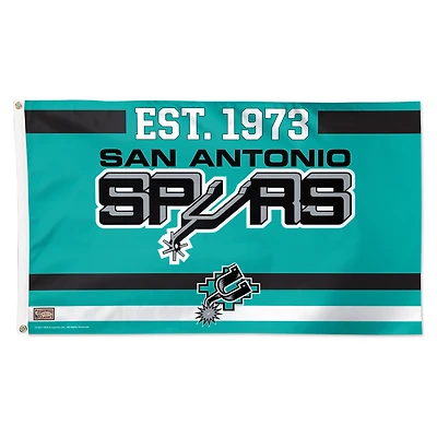 WinCraft San Antonio Spurs 3' x 5' Single-Sided Franchise Establishment Deluxe Flag