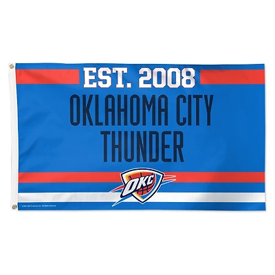 WinCraft Oklahoma City Thunder 3' x 5' Single-Sided Franchise Establishment Deluxe Flag