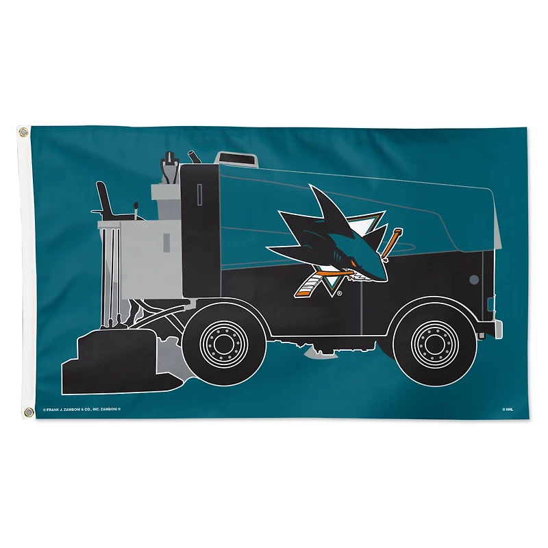 WinCraft San Jose Sharks 3' x 5' Single-Sided Deluxe Game Day Flag