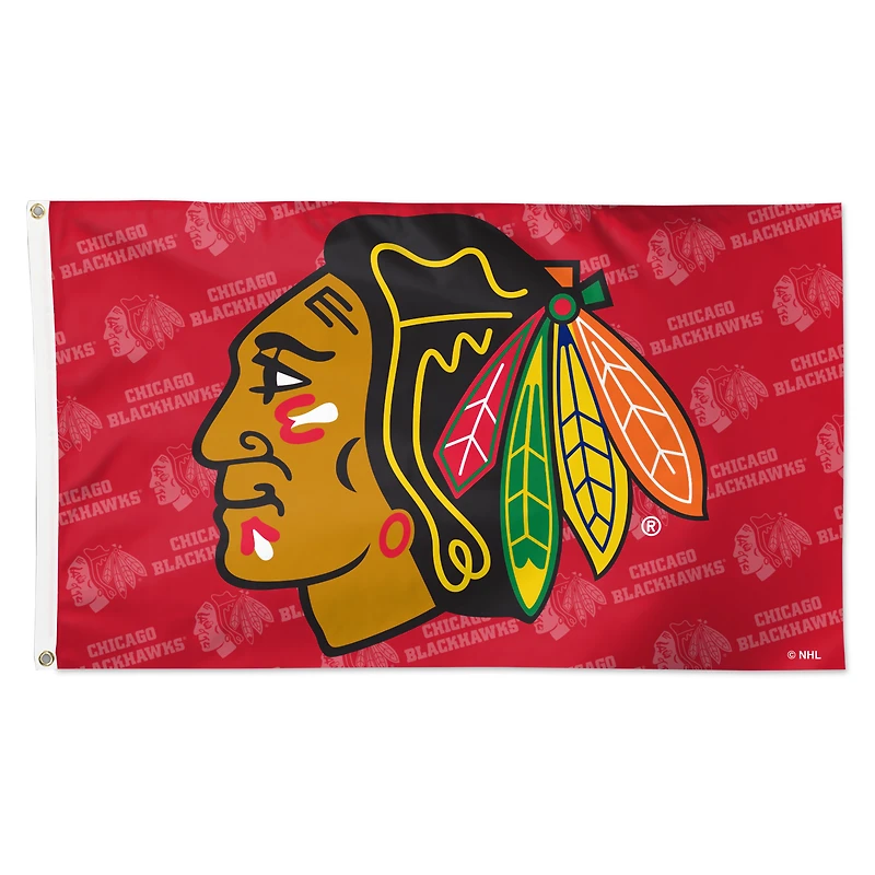 WinCraft Chicago Blackhawks 3' x 5' Single-Sided Deluxe Game Day Team Flag
