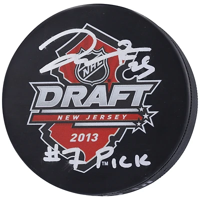 Darnell Nurse Edmonton Oilers Autographed 2013 NHL Draft Logo Hockey Puck with ''#7 Pick'' Inscription
