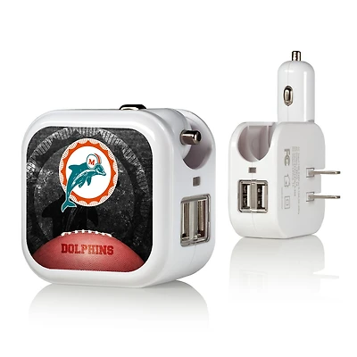 Miami Dolphins 2-in-1 Legendary Design USB Charger