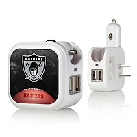 Oakland Raiders 2-in-1 Legendary Design USB Charger
