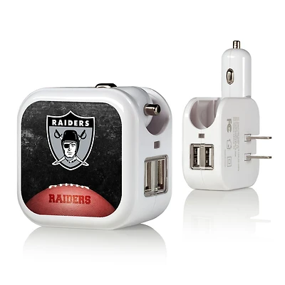 Oakland Raiders 2-in-1 Legendary Design USB Charger
