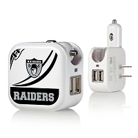 Oakland Raiders 2-in-1 Pastime Design USB Charger