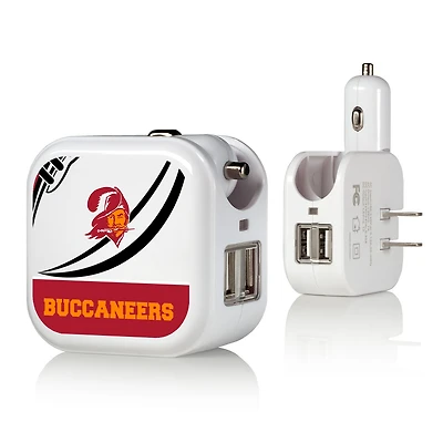 Tampa Bay Buccaneers 2-in-1 Pastime Design USB Charger