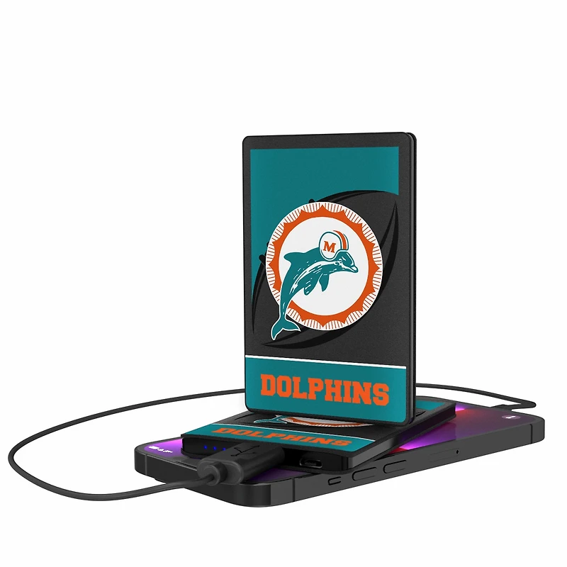 Miami Dolphins 2500 mAh Passtime Design Credit Card Powerbank
