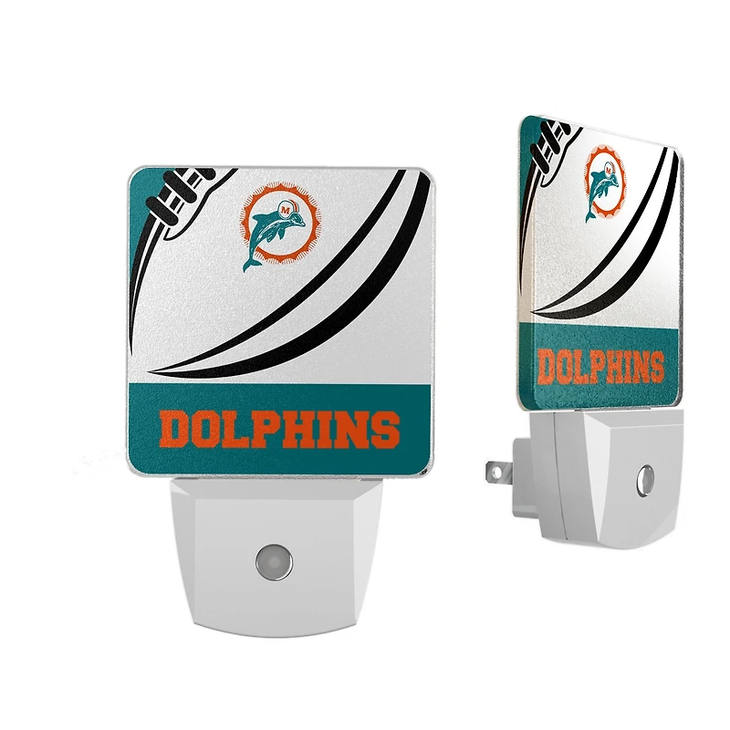 Miami Dolphins Passtime Design Nightlight 2-Pack