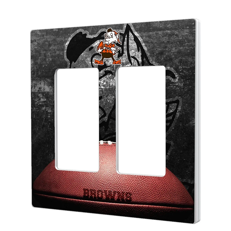 Cleveland Browns Legendary Design Double Rocker Lightswitch Plate