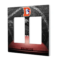Denver Broncos Legendary Design Double Rocker Lightswitch Plate