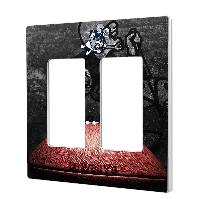 Dallas Cowboys Legendary Design Double Rocker Lightswitch Plate