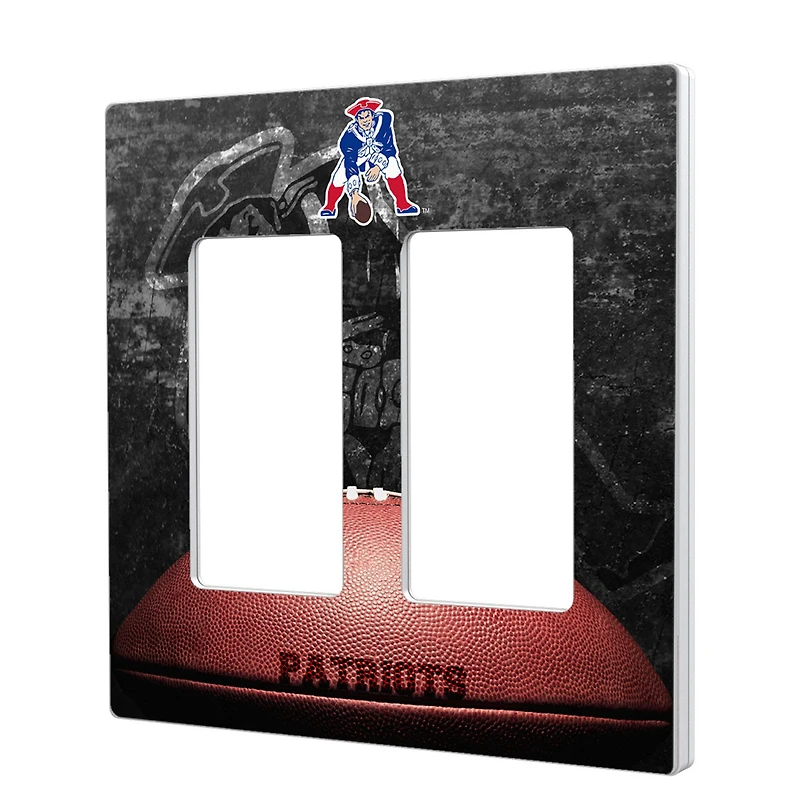 New England Patriots Legendary Design Double Rocker Lightswitch Plate