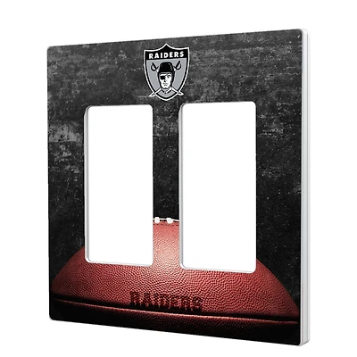 Oakland Raiders Legendary Design Double Rocker Lightswitch Plate