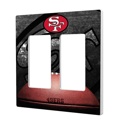 San Francisco 49ers Legendary Design Double Rocker Lightswitch Plate